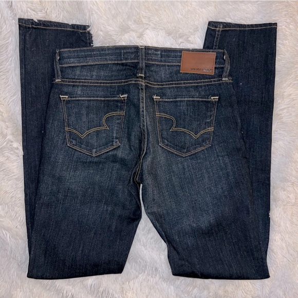 Big Star 1974 Brigette Slim Straight Dark Denim Jeans Size 28R - Picture 2 of 10